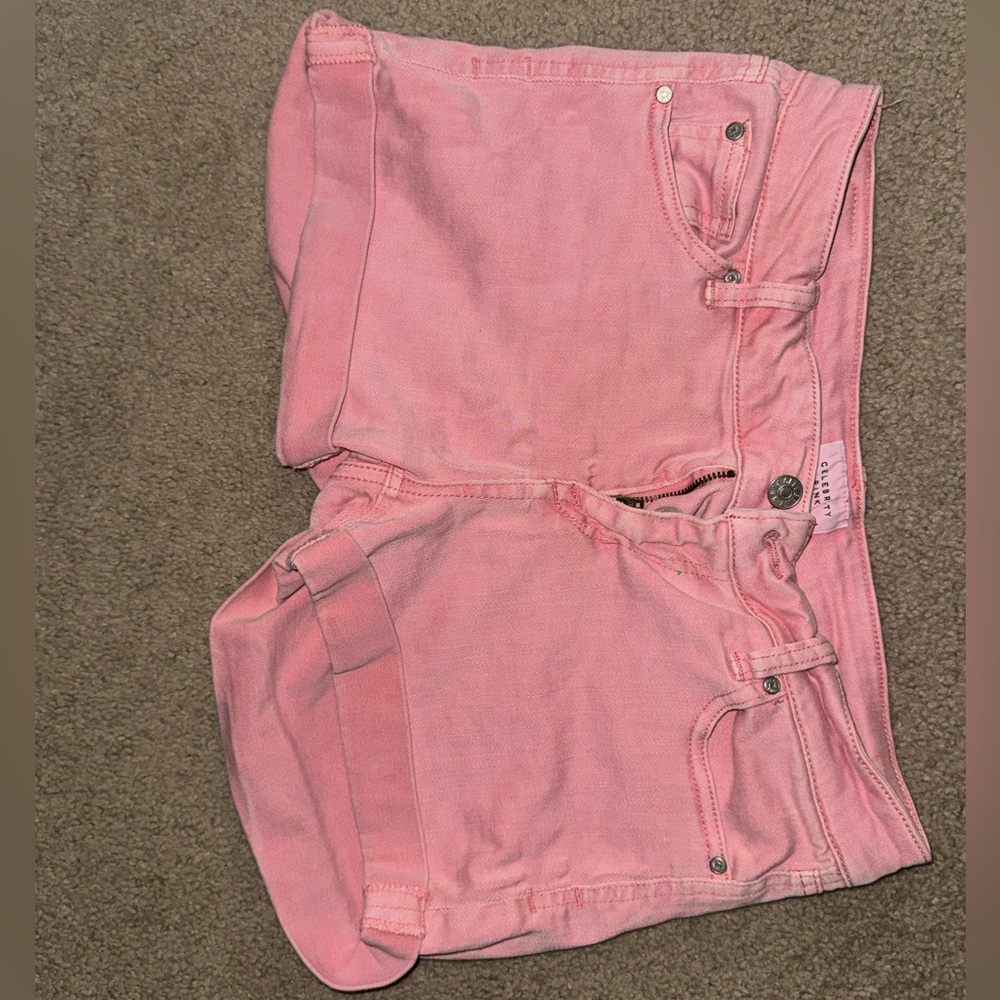 Celebrity Pink Jean material shorts.